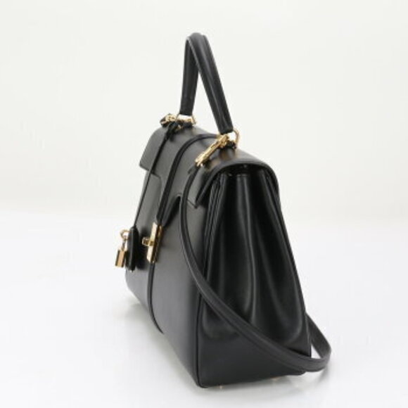 Celine Sze Leather Crossbody Bag Handbag Black - Picture 3 of 14